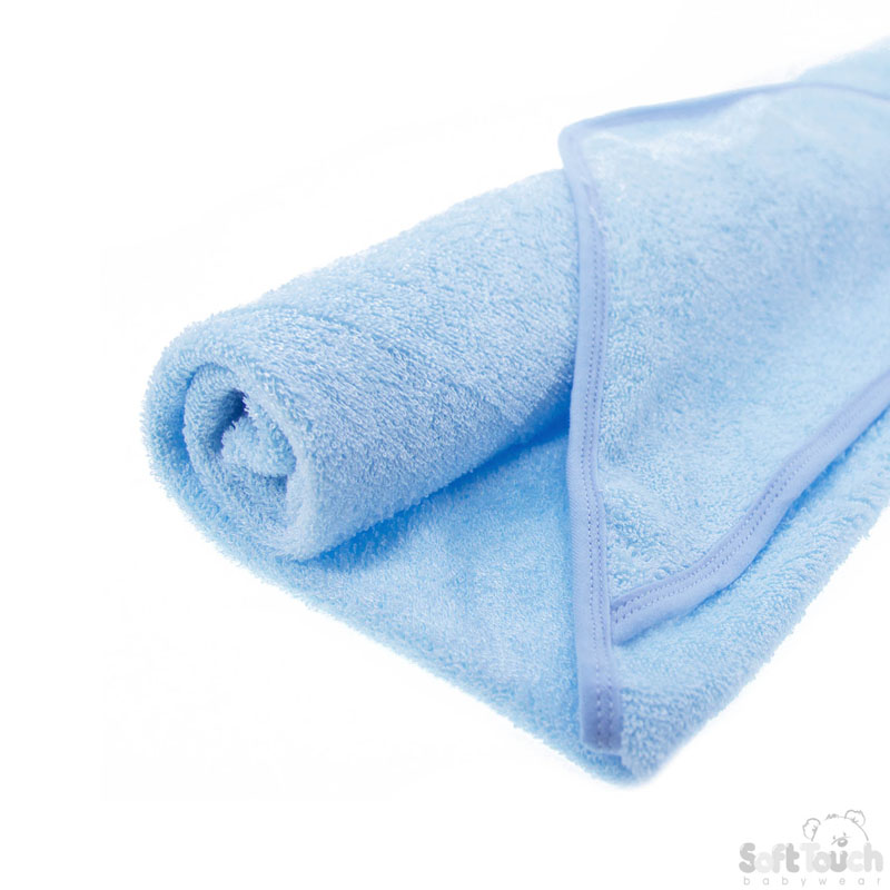 HT45 Badcape super soft uni blauw., foto 2 van 2