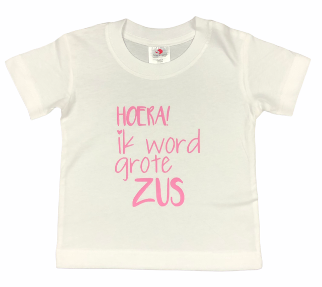 T-shirt wit “Grote broer/zus”., foto 3 van 3
