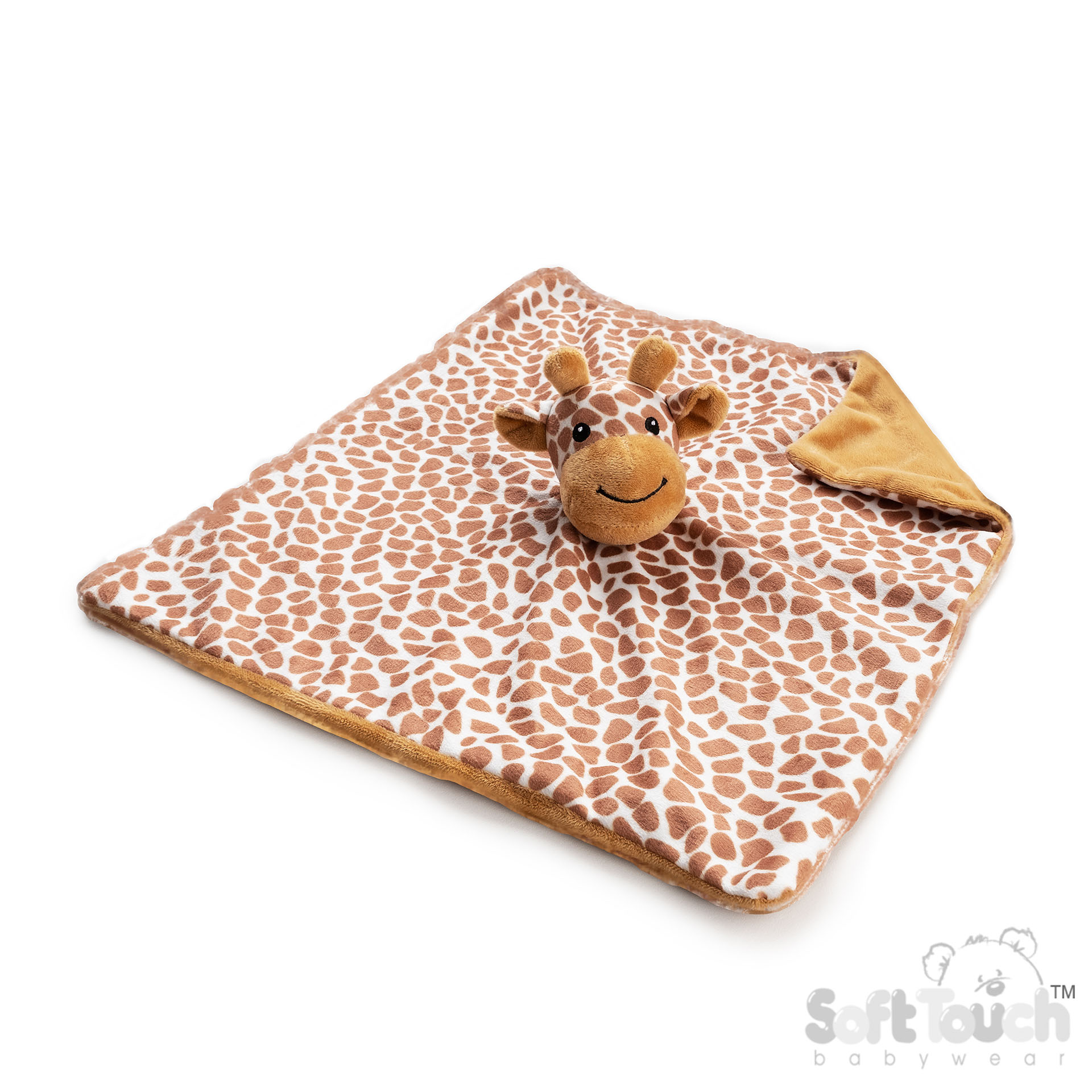 BC58 Soft Touch knuffeldoekje Giraffe Off white/bruin., foto 2 van 2