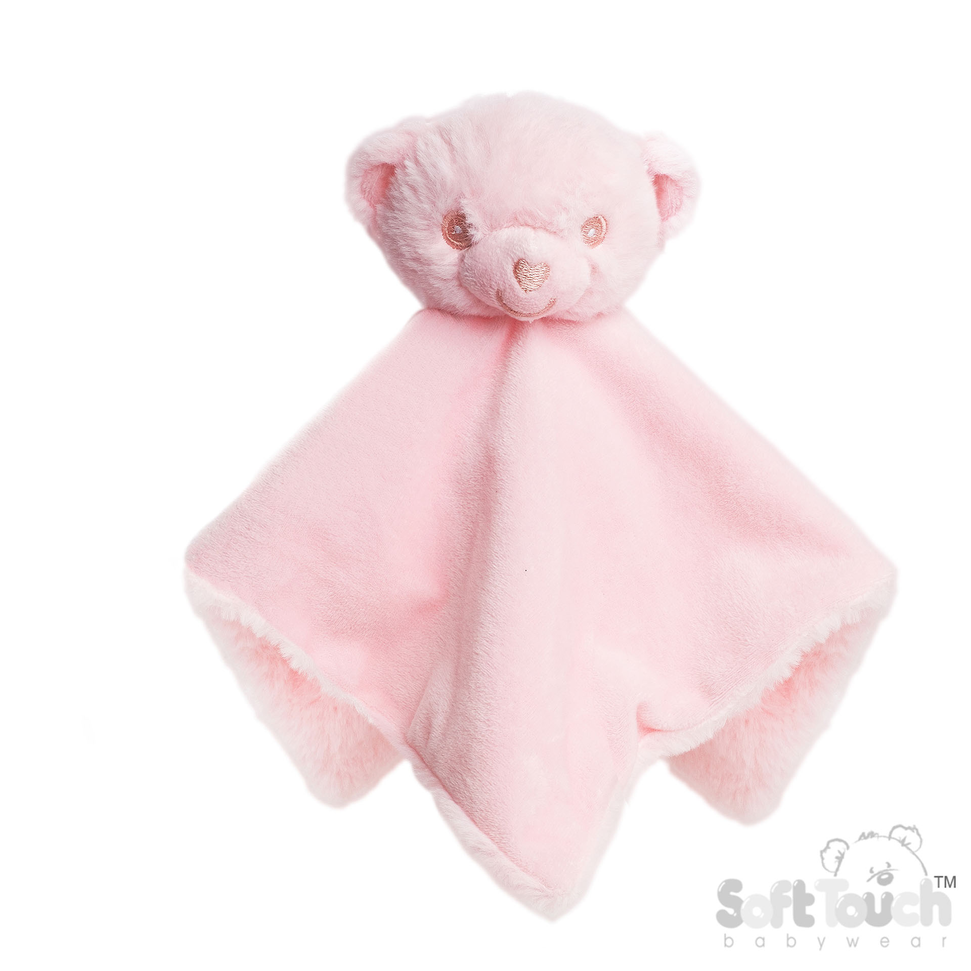 Soft Touch EBC60 Eco Recycled Knuffeldoekje Beertje Roze.