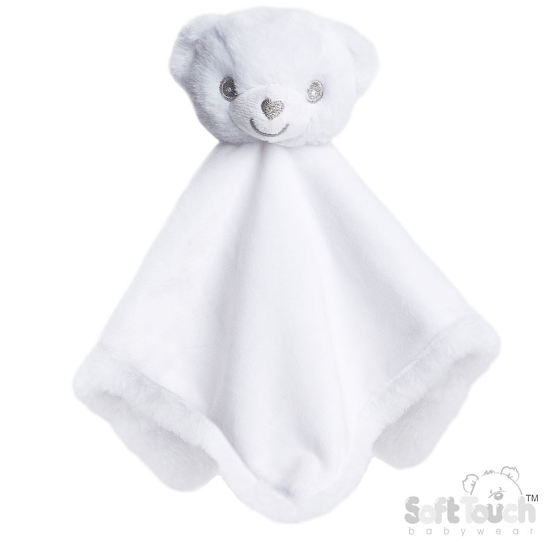 Soft Touch EBC60 Eco Recycled Knuffeldoekje Beertje Wit.
